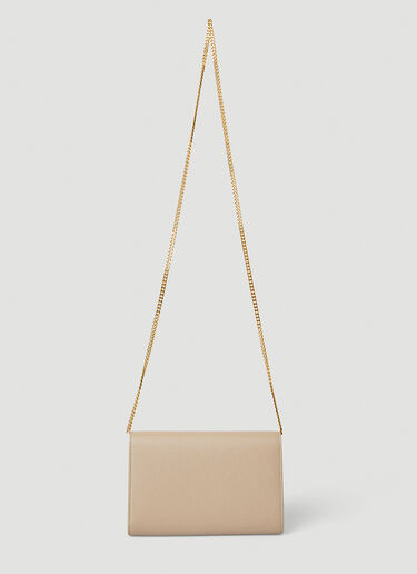 Saint Laurent Uptown Chain Shoulder Bag Beige sla0247122