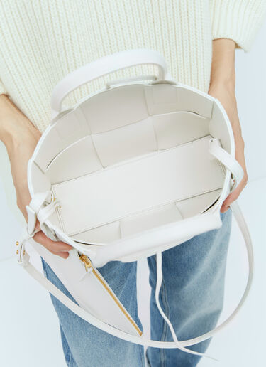 Bottega Veneta 미니 아르코 토트백 화이트 bov0255056