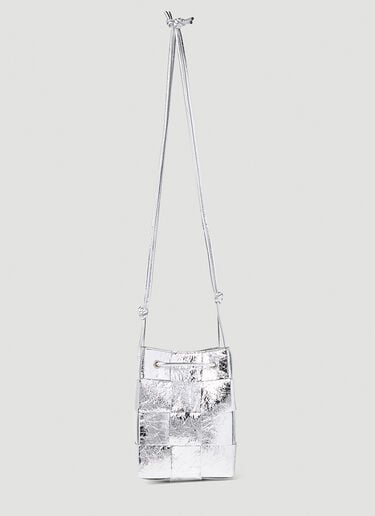 Bottega Veneta Cassette Bucket Shoulder Bag Silver bov0252104
