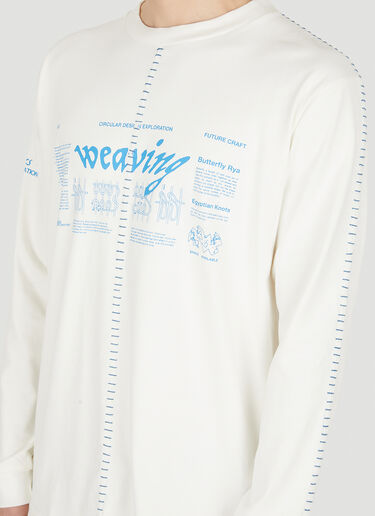 Space Available Artisan Weaving T-Shirt White spa0350016