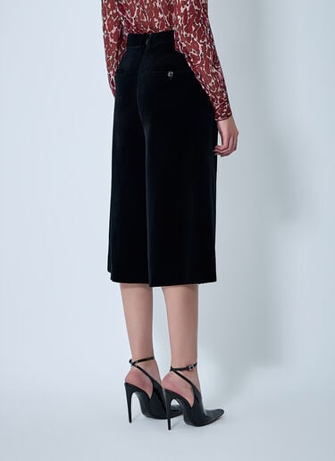 Tailored Cropped Cotton Pants Saint Laurent Tailored Cropped Cotton Pants Black sla0261008