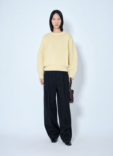 LN-CC® - Toteme: Oversized Crew Knit - Yellow Toteme Oversized Crew Knit Yellow tot0265004