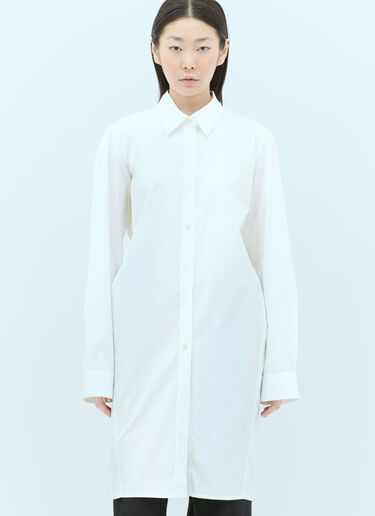 Dries Van Noten Open-Rear Poplin Shirt White dvn0256013