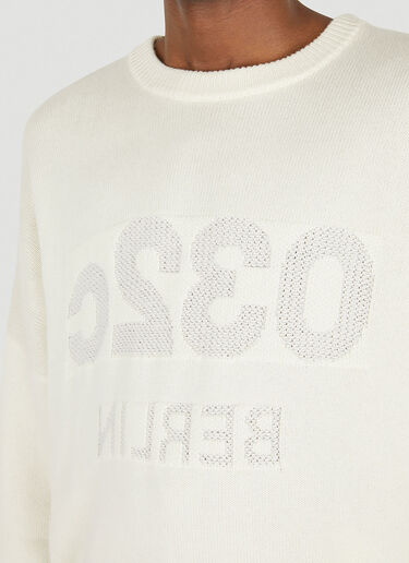 032C セルフィー クルーネックセーター ホワイト cee0148002