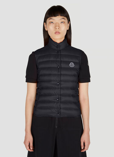 Moncler Quilted Sleeveless Jacket Black mon0251008