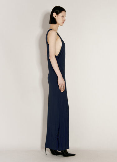 Saint Laurent Racerback Maxi Dress Navy sla0255006