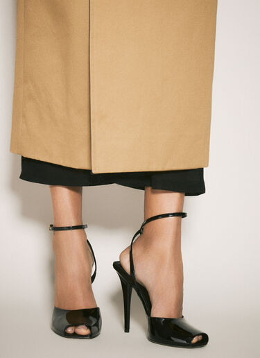 Saint Laurent La Scandale Patent Heels Black sla0258012