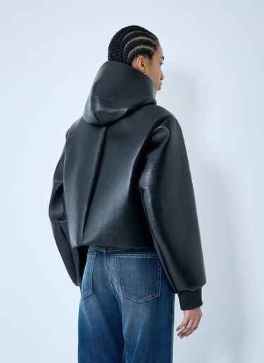 JW Anderson 短款皮革连帽夹克  黑色 jwa0259004