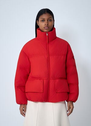 Moncler + Jil Sander High-Neck Puffer Jacket Red mjl0262001