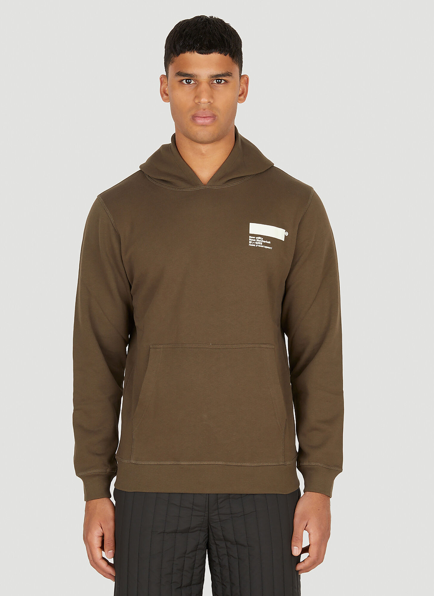 Shop Affxwrks Standardised Hooded Sweatshirt In Brown