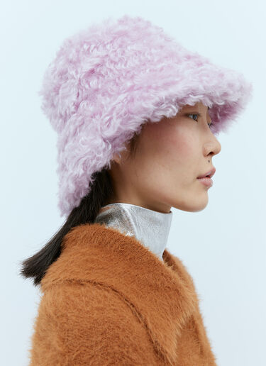 Dries Van Noten Mohair Bucket Hat Lilac dvn0254036