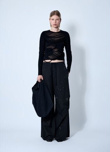 MM6 Maison Margiela Distressed Sweater Black mmm0260002