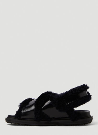Marni Fussbett Criss Cross Sandals Black mni0250032