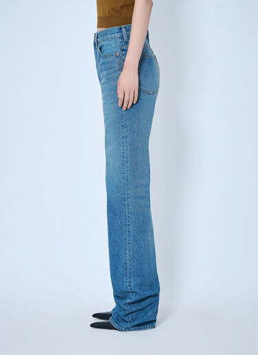 LN-CC® - Saint Laurent: Flared High-Waisted Five-Pocket Jeans - Blue Saint Laurent Flared High-Waisted Five-Pocket Jeans Blue sla0263011