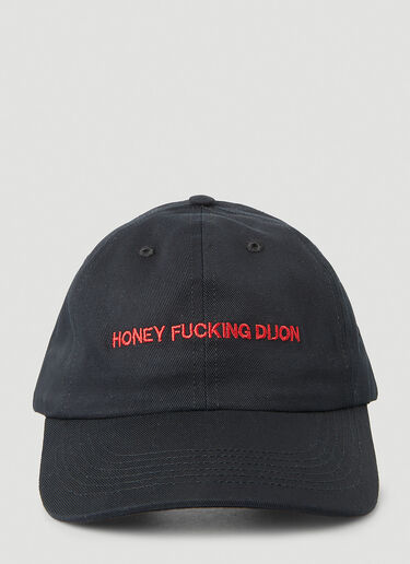 Honey Fucking Dijon Logo Embroidered Baseball Cap Black hdj0348003