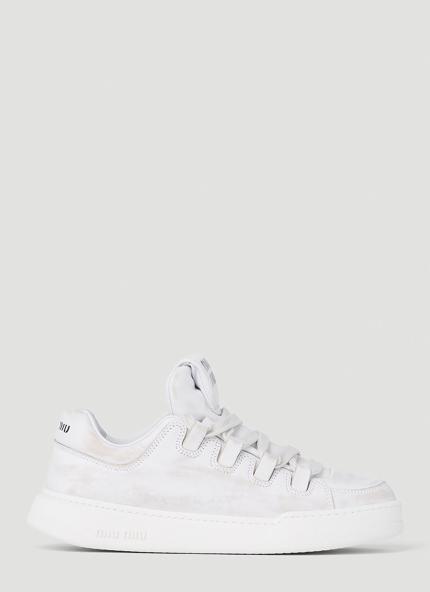 Miu Miu Bleached Sneakers In White