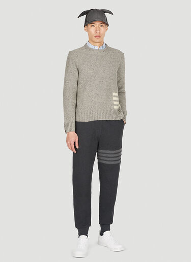 Thom Browne 4 Bar Intarsia Sweater Grey thb0151031