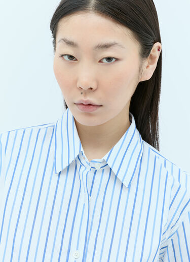 Dries Van Noten Clavini Striped Shirt Blue dvn0256008