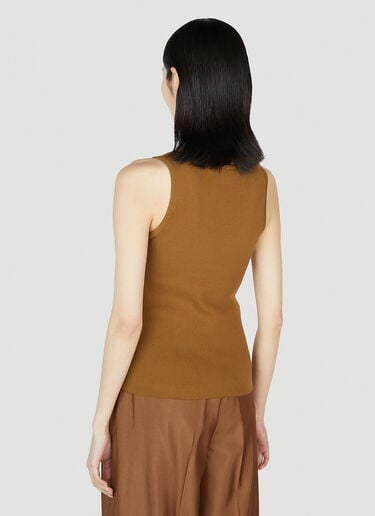 Max Mara Sleeveless Knitted Top Brown max0252024