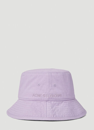 Acne Studios Embroidered Logo Bucket Hat Lilac acn0252066