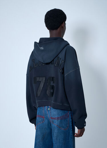 ERL Logo Motif Hooded Sweatshirt Black erl0160011