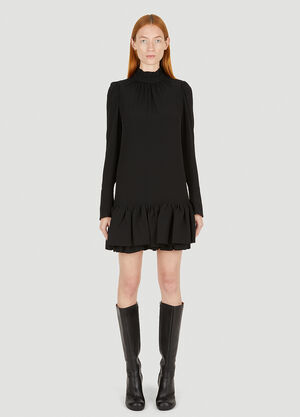 Rabanne Ruffled Dress Black pac0251012