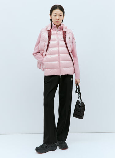 Moncler 패딩 마감 집업 가디건 핑크 mon0257052