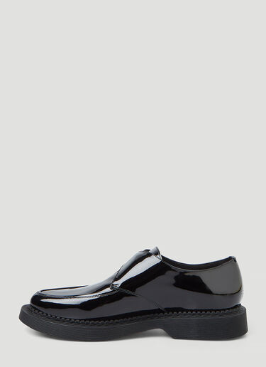 Saint Laurent Buckle Leather Shoes Black sla0245159