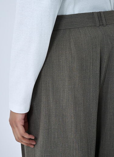 Gianni Wool Straight Pants The Row Gianni Wool Straight Pants Grey row0264057