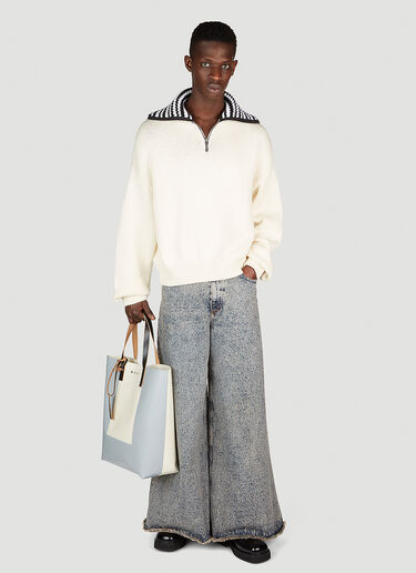 Marni Stripe Collar Sweater White mni0153003