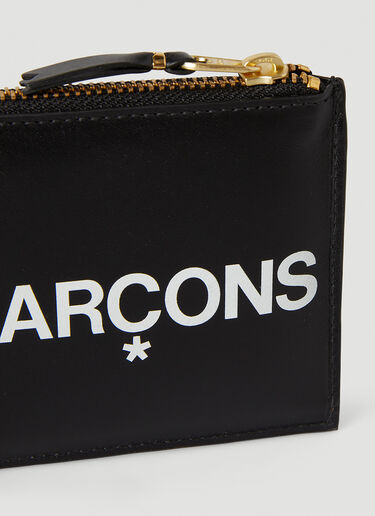 Comme des Garçons Wallet Logo Zipped Wallet Black cdw0346005