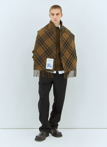 Burberry Check Cashmere Scarf Green bur0158019