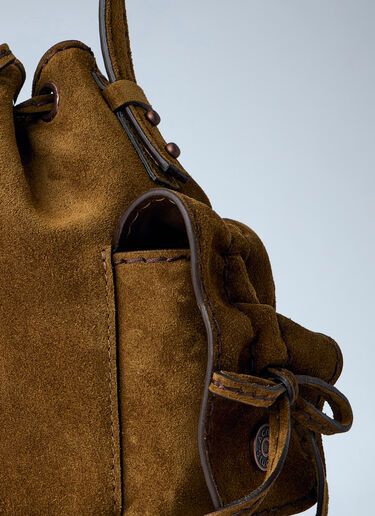 Acne Studios Multipocket Mini Bucket Bag Brown acn0265004