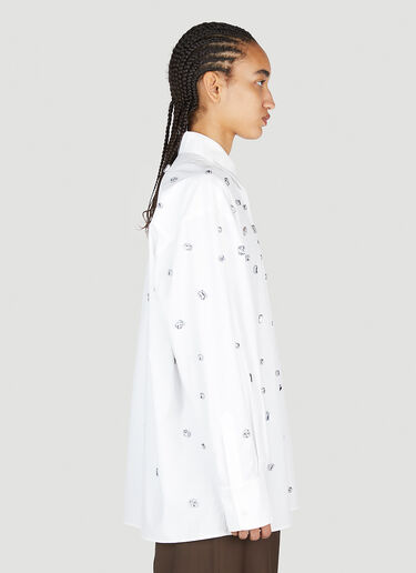 Sportmax Nordica Crystal Embellished Shirt White spx0253013