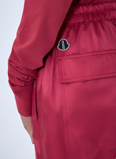 Moncler x Rick Owens Drawstring Midi Kilt Shorts Red mcs0363012