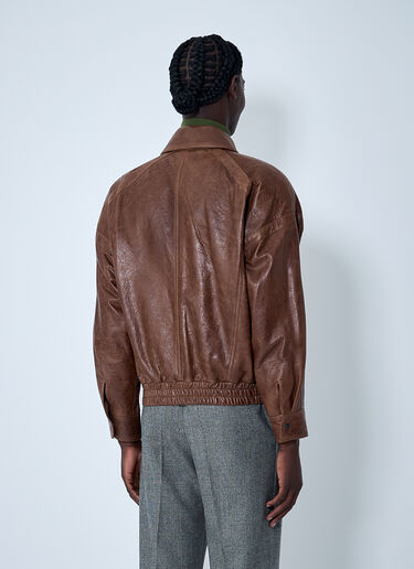 Double Breasted Leather Jacket Saint Laurent Double Breasted Leather Jacket Brown sla0162027