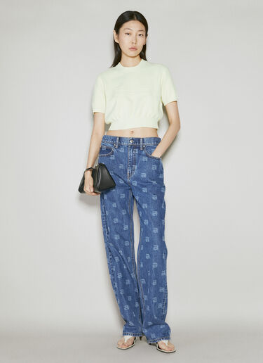 EZ ロゴストレートレッグ ジーンズ Alexander Wang EZ ロゴストレートレッグ ジーンズ ブルー awg0254012