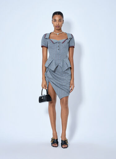 Vivienne Westwood 星期一条纹棉质Polo衫 灰色 vvw0265017