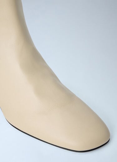 Toteme Soft Nappa Ankle Boots Cream tot0265052