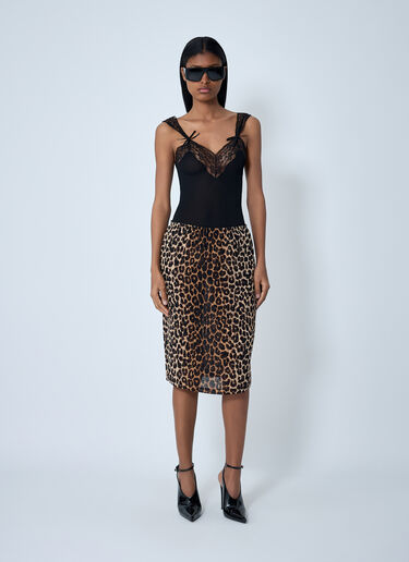 Lace-Trimmed Ribbed Camisole Top Saint Laurent Lace-Trimmed Ribbed Camisole Top Black sla0262002