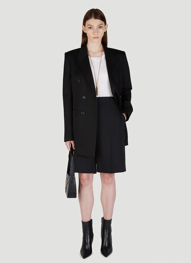 Saint Laurent 双排扣西装外套 黑色 sla0247013