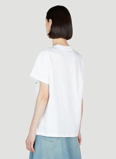 GANNI Dance Bunny Short Sleeve T-Shirt White gan0253098