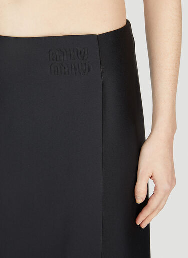 Miu Miu Low Waist Logo Skirt Black miu0252011