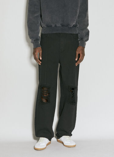 Han Kjøbenhavn Distressed Knee Denim Pants Black han0154005