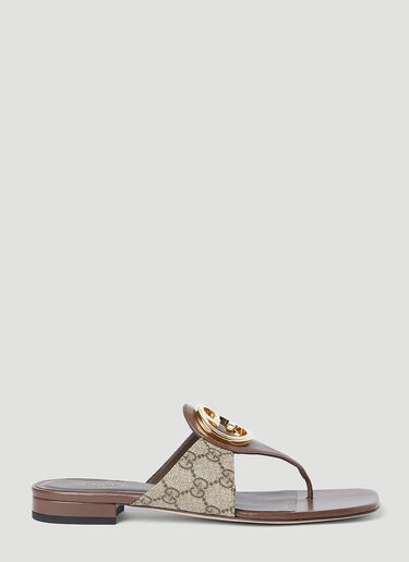 Gucci Blondie Thong Sandals Beige guc0253131