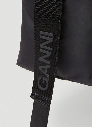 GANNI Tech Small Hobo Bag Black gan0252046