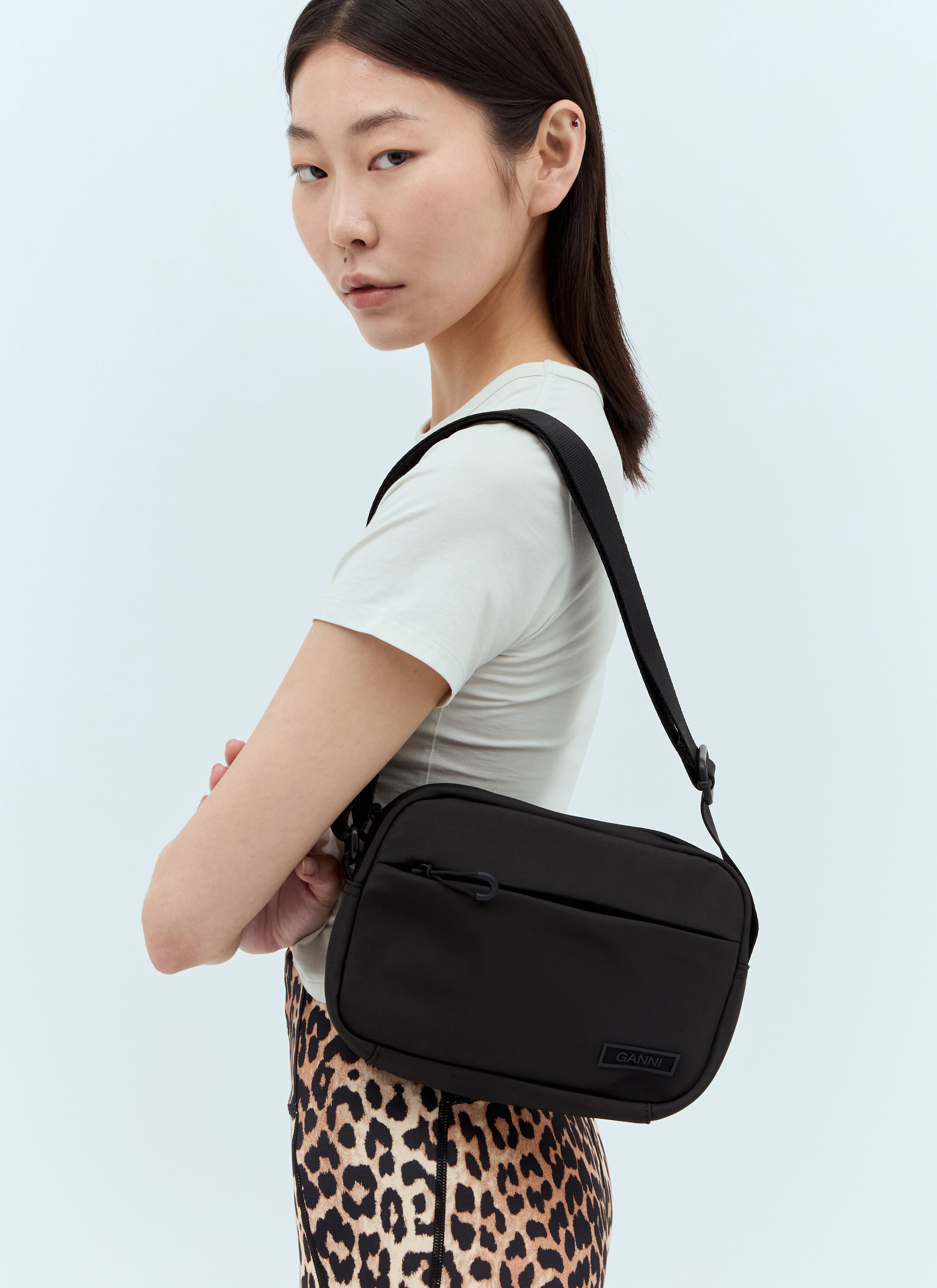 Ganni tech shoulder bag on sale