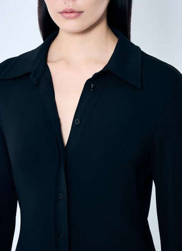 Sportmax Crepe Jersey Shirt Dress Black spx0259009