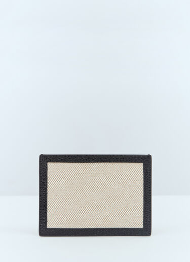Leather And Canvas Cardholder Thom Browne Leather And Canvas Cardholder Black thb0156011