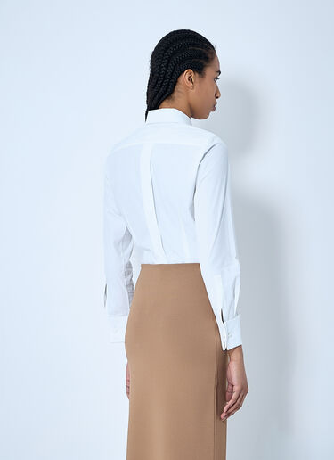 Max Mara Button-Down Bodysuit White max0260033